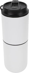Portable Coffee Maker Electric Coffee Maker with Mill 350ML Cordless Rechargeable Battery Operated Coffee Machine Semi Automatic Coffee Cup for Camping Office (White)