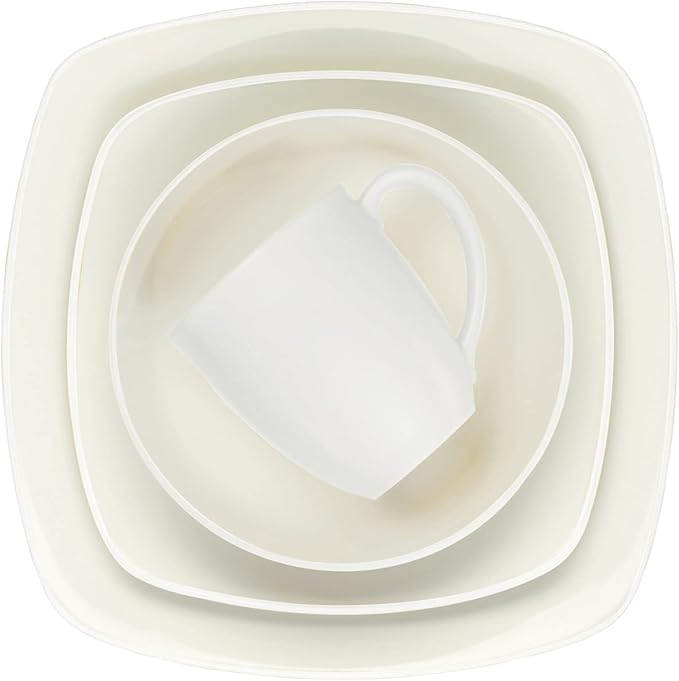 Noritake Colorwave White 4-Piece Square Place Setting Service for 1