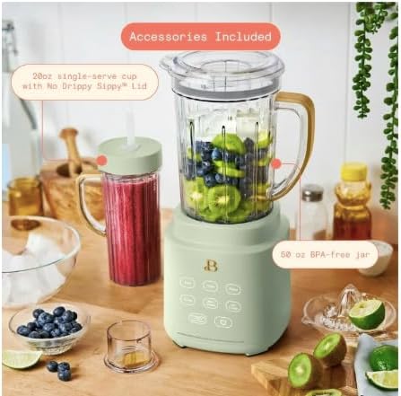 PowerExact Blender System Touch Activated High Performance With On The Go 20 oz Cup (Sage~Green)