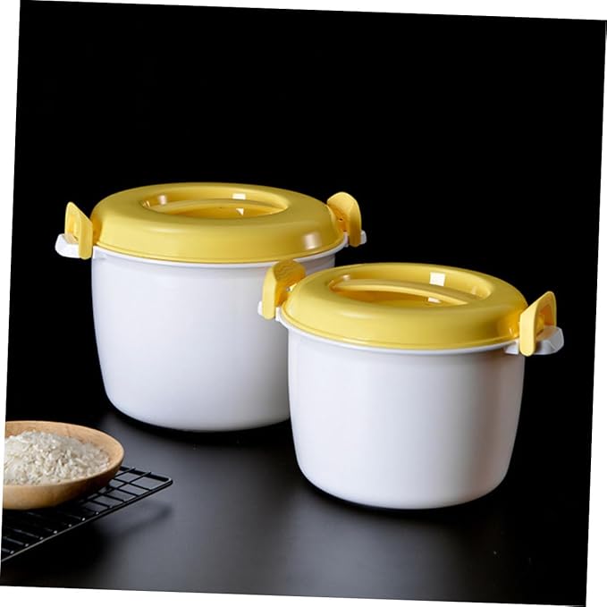 Healifty 2pcs Insulated Rice Cooker Set Cup Microwave Steamer Pot Portable Home Supply