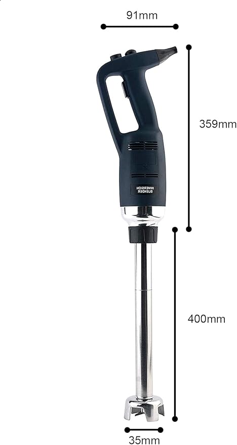 16 in Heavy Duty Immersion Blender Handheld Kitchen Hand Blenders for Kitchen Commercial Mixer Electric 500W Removable Shaft 2500rpm to 15000rpm Emulsifier Blender Handheld