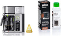Braun MultiServe Coffee Machine 7 Programmable Brew Sizes / 3 Strengths + Iced Coffee &amp Hot Water &amp BRSC013 Descaling Solution 6.8 Fl Oz (Pack of 1)