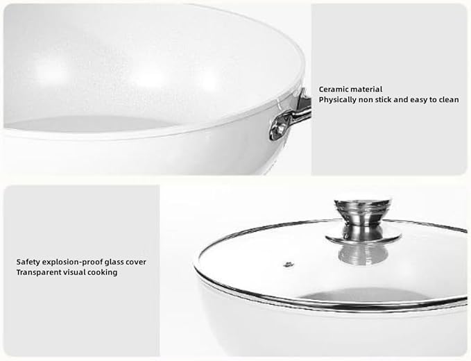 Nonstick Pots and Pans Set 5 Piece Cookware Set with Detachable HandleCeramic Non Stick Pot 5-Piece Set Frying Pan Soup Pot Set Stove Universal