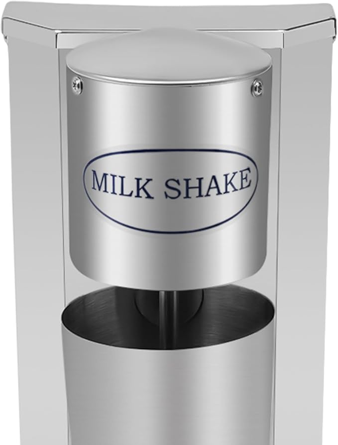 Electric Milkshake Blender Machine Stainless Steel with 0.21gal Cup Milkshake Blender 180W 110V Commercial Milk Shake Maker Mixer for Commercial Home Silver