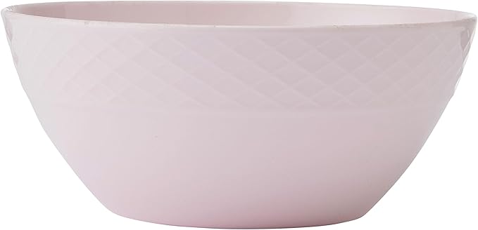 Miksa Trellis Pink Bone China Chip Resistant Lightweight 12 Piece Dinnerware Set Service for 4