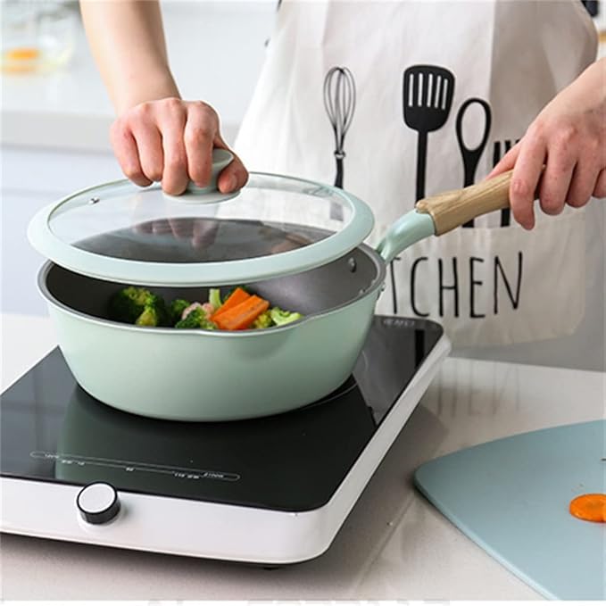 4pcs Cooker Kitchen Non-Stick Frying Pan + Wok Cooking Cookware Set