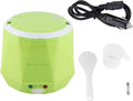 24V 140W 1.6 L Rice Cooker Electric Instapot Cooker Portable Multifunctional Rice Cooker Food Steamer for Truck 18 * 18.1 * 15.6cm (Green)
