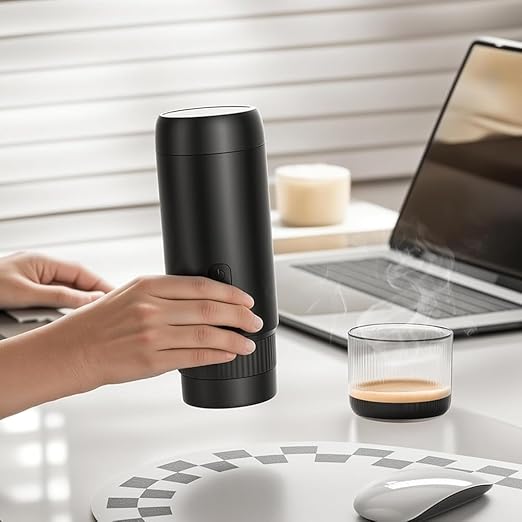 Aboiled Portable 2-in-1 Espresso Machine - Travel Coffee Maker Coffee Powder &amp Capsules