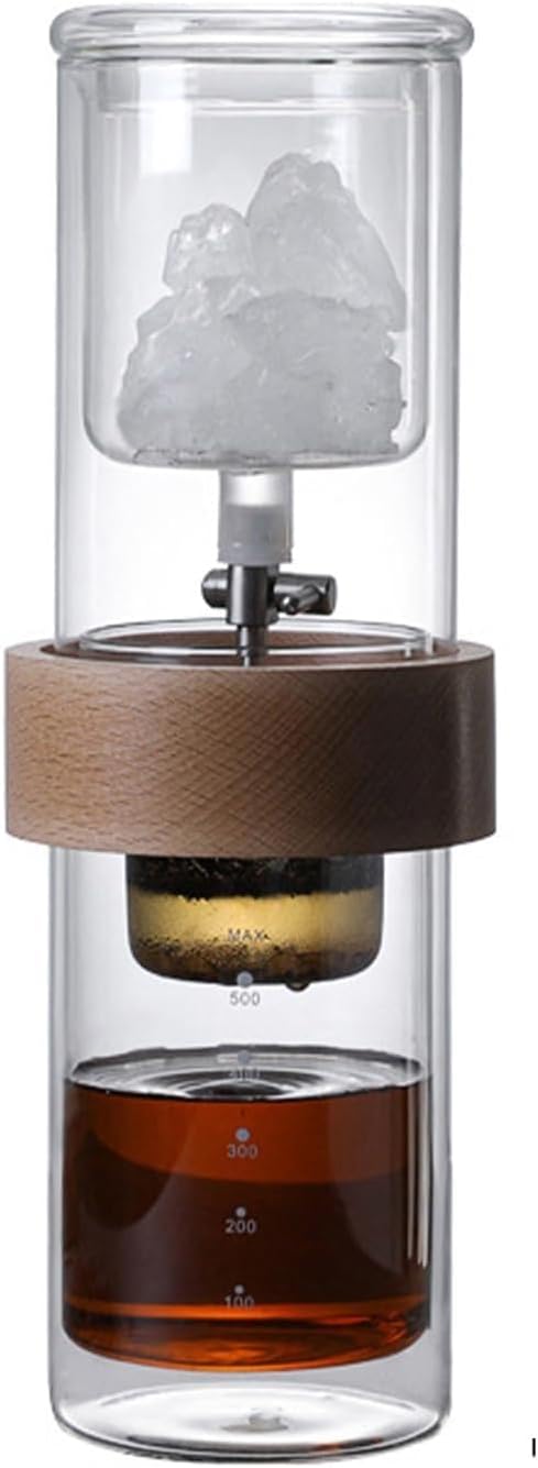 Ice Cold Brew Dripper Coffee Maker Cold Brew Coffee Maker Ice Drip Coffee Maker 500ml High Borosilicate Glass Removable Adjustable Drip Rate For Coffee Shop Home Office
