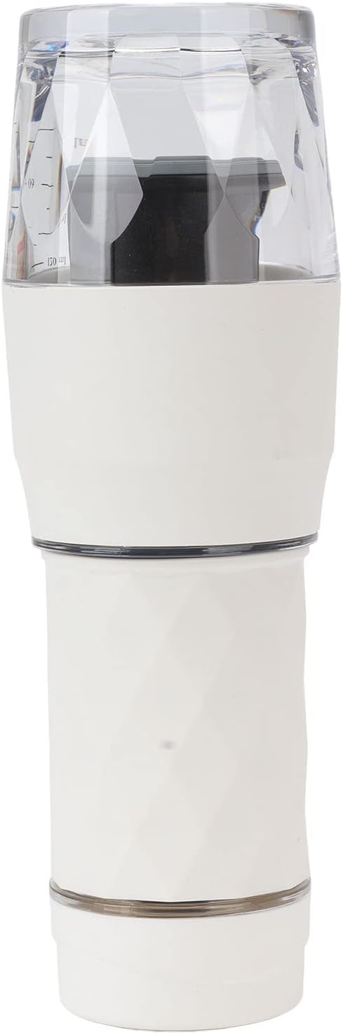 Maual Hand Coffee Maker Portable Travel Coffee Machine Compatible Ground Coffee and Coffee Capsule for Camping Hiking Fishing Picnicking(White)