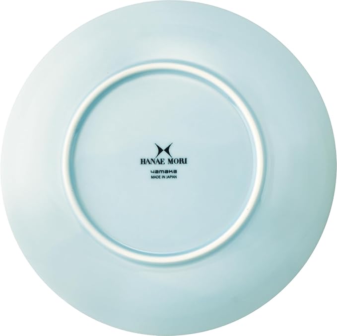 Hanae Mori MB6500-184 Curry Plate Pasta Plate Deep Plate 4 Pieces Dinnerware Set Diameter 8.3 x Depth 1.6 inches (21 x 4 cm) Floral Pattern Dishwasher Safe Microwave Safe Tableware Gift