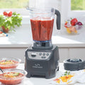 Princess House Vida Sana Blender for Smoothies Soups Dips and More 1500 Watts Stainless Steel Blade 4 Preset Functions Large Grey Professional Blender Easy Clean