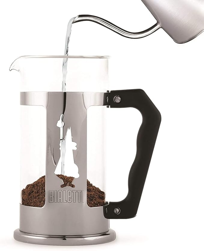 Bialetti Coffeepress French Press Coffee Maker 8 Cup Preziosa Stainless Steel (06852)