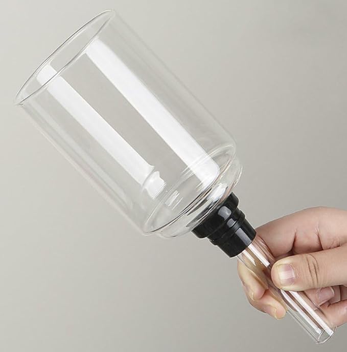 Generic 5-Cup Siphon Coffee Maker BS Glass Syphon Coffee Pot Vacuum Coffee Maker Retro Vintage Siphon Coffee Brewer 600ml Capacity with Stainless Steel Bracket Base Clear HWN853