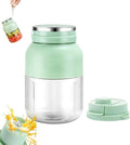 Mini handheld blender direct squeeze juicing no strainer required with double lids and a single cup blending cup is dishwasher safe(Green)