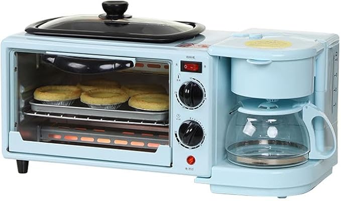 Multifunctional Breakfast Machine Coffee Machine Non-Stick Frying Pan 4-Slice Oven Suitable for Apartment Kitchenette
