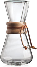 Chemex 3 Cup Classic Series Glass Coffee Maker - 3 Cup Coffee Maker