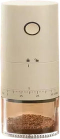 Portable Coffee Machine Portable Electric Coffee Bean Grinder 38 Levels Externally Adjustable USB Charging 1500mAh Rechargeable Home Mini Coffee Makerfor Outdoor Travel Picnic(White)