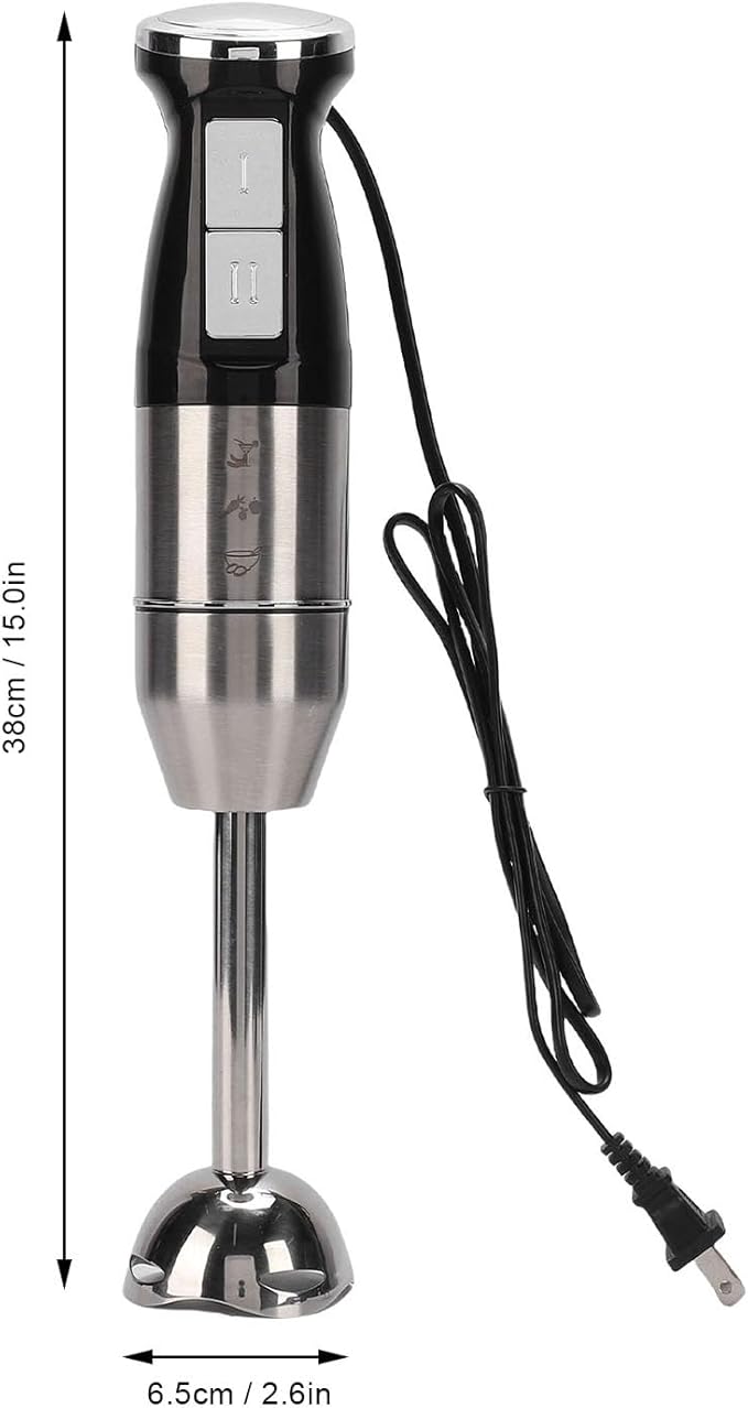 Diydeg Immersion Hand Blender 400W Stainless Steel Electric Handheld Stick Mixer with and Adjustable Speed for Smoothies Soups Milkshakes and Batters