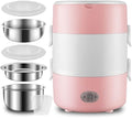 Feiyx Electric Lunch Box2L Electric Cooking Lunch Box With Vacuum Preservation FunctionWith 304 Stainless Steel Tableware Food Steamer for Office and Home Kitchen Cooking rice hot rice artifact pot
