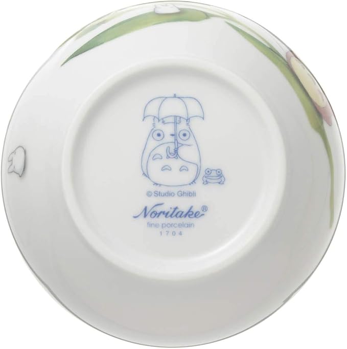 Noritake 1704-4L/VT94579 My Neighbor Totoro Bowl 4.3 inches (11 cm) 11.8 fl oz (345 cc) Microwave Safe Dishwasher Safe 1 Piece Okra Fine Porcelain