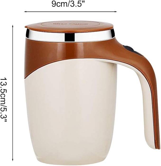 Coffee Blender Cup 380ml Stirring Travel Cup USB Automatic Stirring Coffee Mug with Stirring Physical Cooling for Coffee Milk Hot Chocolate