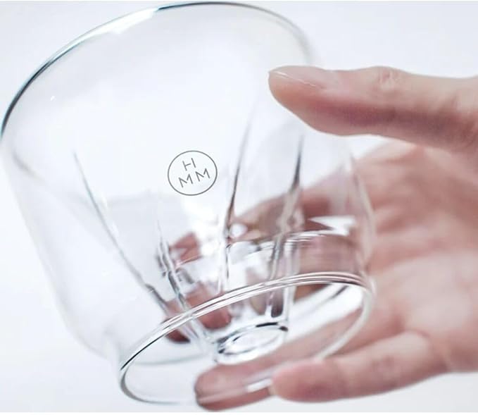 HMM Gaze Dripper &amp Pot - Pour Over Coffee Maker Brews 1-2 Cups Double Wall Glass Construction Aesthetic Helix Design Essential for Drip Coffee Lovers