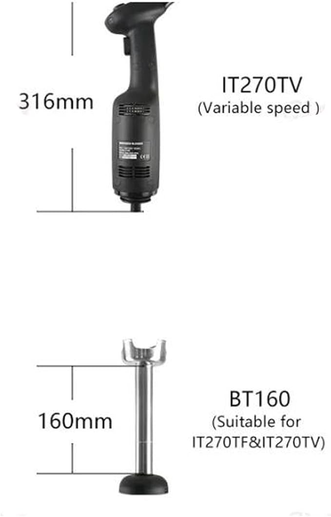 Horoper Immersion Blender Handheld 270W 6000-20000RPM Multi-Purpose Electric Hand Blender with Stainless Steel Blades for Baby Food Soups (#1)