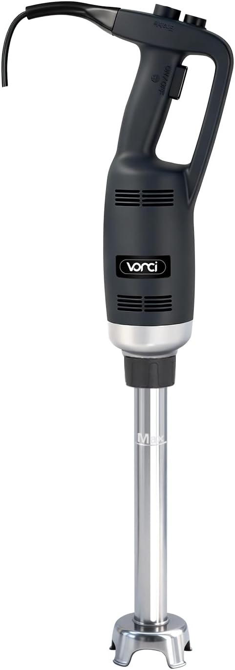 VONCI 500W Commercial Immersion Blender 16 SUS 304 Removable Shaft Heavy Duty Power Hand Mixer with Variable Speed 6000-20000RPM Professional Electric Stick Blender for Restaurant Kitchen Use.
