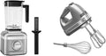 KitchenAid K400 Variable Speed Blender with Tamper - KSB4028 - Contour Silver 56 ounces &amp 7-Speed Hand Mixer - KHM7210 - Contour Silver