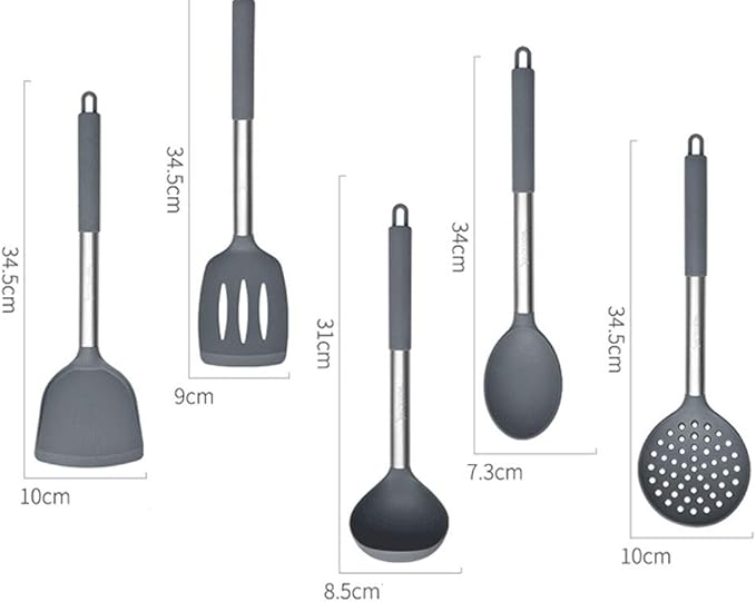 Hot Cookware 6 Piece Heat Resistant Scratch Resistant Silicone Cookware Set Silicone Shovel Spoon Set Combination