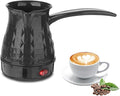Portable Turkish Coffee Pot - 600ml Electric Coffee Pot ABS and Stainless Steel Americano Kettle/Maker with Removable Anti Scald Handle for Heating Coffee Tea Milk5-6 Cups