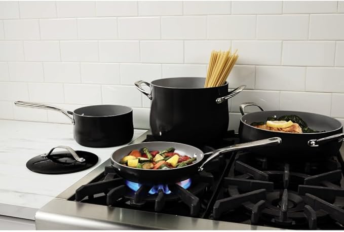 Cuisinart Culinary Collection 12-Piece Pots and Pans Set PURELYCERAMIC Nonstick Black