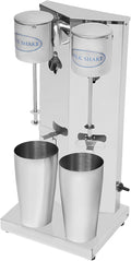Bepritm 180W Commercial Double-Head Milkshake Maker 16000 RPM Stainless Steel Drink Mixer with 2x800ml Cups Smoothie Malt Blender for Making Yogurt Milk Cocktails