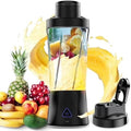 Portable Blender 6000mAh Personal Blender with USB Rechargeable for Shakes and Smoothies BPA Free 24 Oz Juicer Cup with 6 Blades and Lid 360W Self Cleaning Portable Juicer for Home/Office/Travel