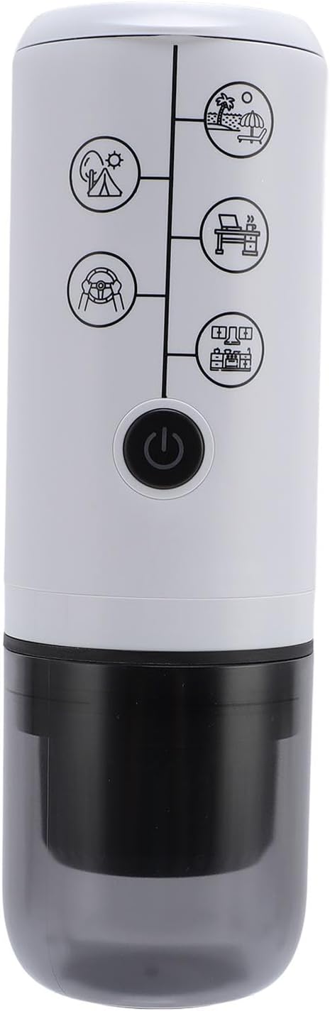 Asixxsix Portable Coffee Maker 17Bar Pressure Electric Coffee Machine with Powder and Capsules Compartment 2600mAh Rechargeable Espresso Machine for Outdoor Travel Office Car Camping