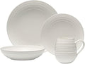 Mikasa Swirl Coupe 4 Piece Place Setting Service For 1 White