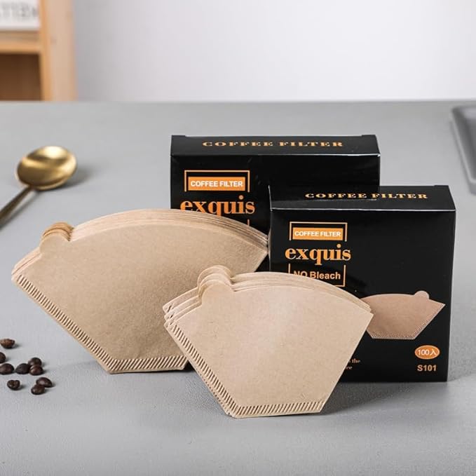 Ceramic Coffee Dripper Pour Over Coffee Maker Handmade Origami Coffee Filter Cup Flower Shape Funnel Drip Cafe Cake Cup Home(Brown filter paper1-2CUP)