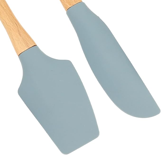 Silicone Cookware6 Piece Silicone Cutlery Set Wooden Handle Cookware Set Suitable for Home Restaurant Kitchen Gadgets