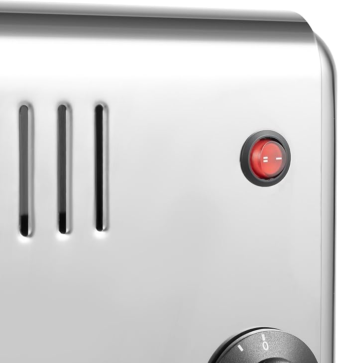 Long Slot 6 Slice ToasterExtra Wide1.1Stainless Steel Toster1680W Toastersfor Fits Bagels Waffles Artisan Breads（Silver）