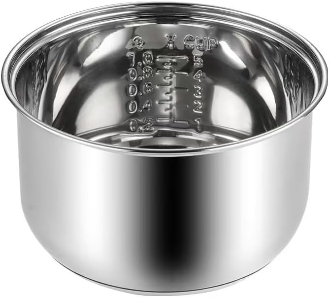 Stainless steel inner pot of rice cooker - compatible with aroma ARC-150SB ARC-5200SB rice cooker replacement pot.