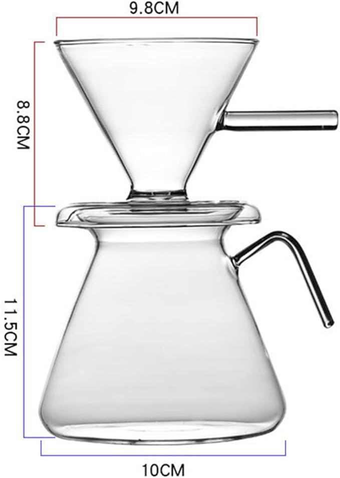 Coffee Carafe Simple Coffee Pot with Filter High-Temperature Resistant Glass Anti-Scald Coffee Dripper Coffee Maker Coffee Brewer Convenient