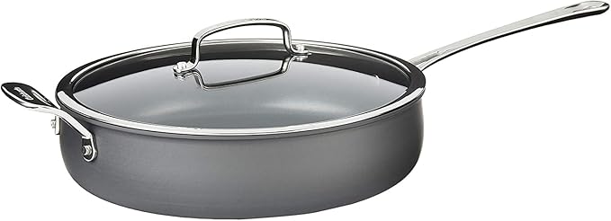 Cuisinart Contour Hard Anodized 5-Quart Saute Pan with Helper Handle and Cover