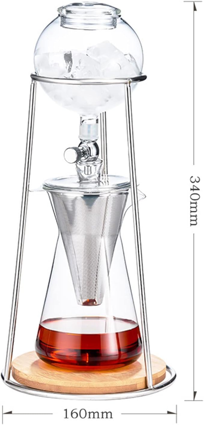 Ice Drip Coffee Pot Brewing Coffee Machine Reusable Glass Household Summer Cold Water Pitcher Portable Teaware Coffee Maker Tool