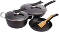 Cooking Pot Pots and PansDie-Cast Aluminum Cookware SetHome Multifunctional Cooking Pans Set with Glass Lid and Non Stick Coating