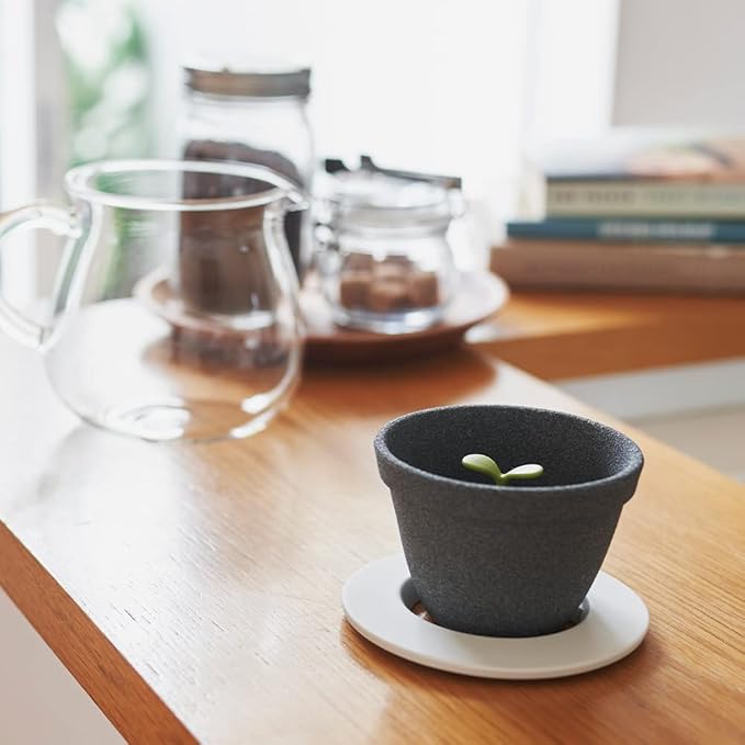 Ash Concept (H Concept) Kinome DA-1320 Semic Coffee Filter - Gray - 1 Count - Ceramic - Small Beans - Coffee Maker - Coffee