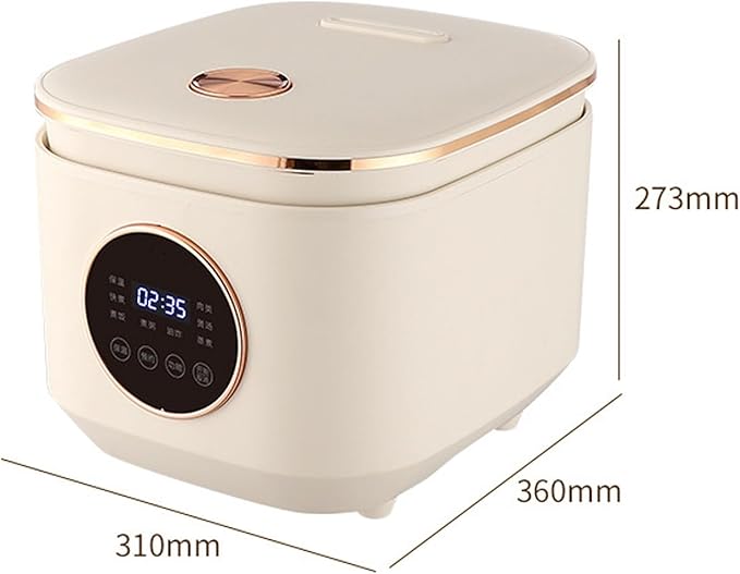 Rice Cooker - Multifunctional Non-Stick Rice Cooker 5 Litre Capacity Intelligent Reservation Non-Stick Coating Inner Pot Easy to Clean Can Cook Oatmeal White Rice