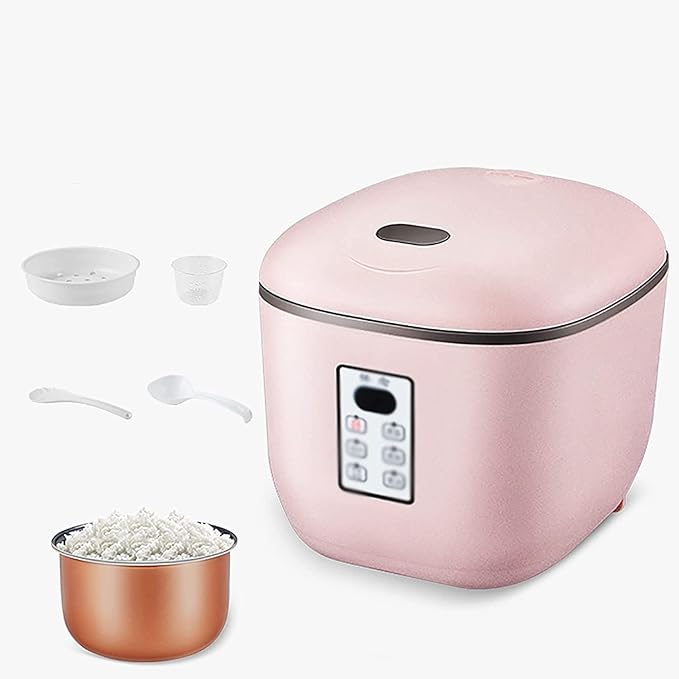 Rice Cooker &amp Steamer 2.8L Mini 5 Layers Thickened Aluminum Alloy Non-Stick Liner for Family Dormitory for 1~4 People Rice Cooker