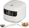 One Touch Rice Cooker 2L Small Rice Cooker with Titanium Inner Pot 10-in-1 Multi-Cooker for Rice Steamer Slow Cook Digital Keep Warm &amp 24H Delay Timer (White)