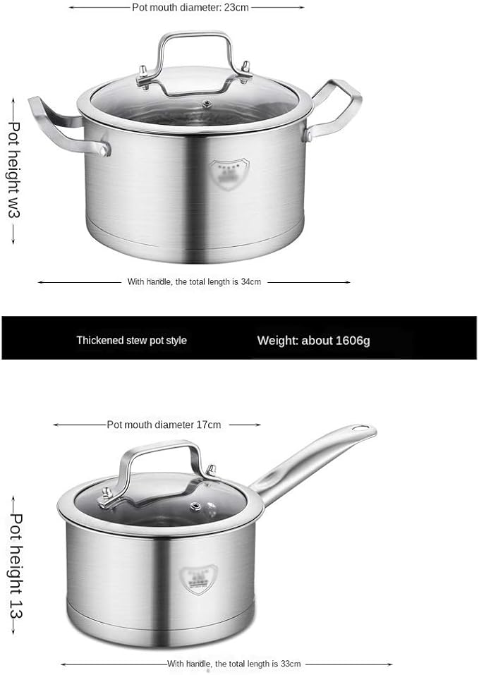 430 Stainless Steel Cookware Suit Bottom Pot Three Piece Set Kitchen Cookware Sets Pots for Cooking Cookware Set